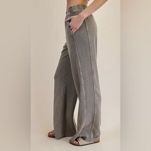 Wide Leg Gray Pants